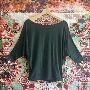 White birch green long sleeve blouse